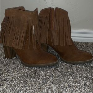 Target Leather Fringe Heels